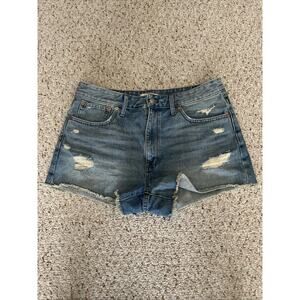Madewell Relaxed Denim Shorts in Renfield Wash: Destructed Edition size 30